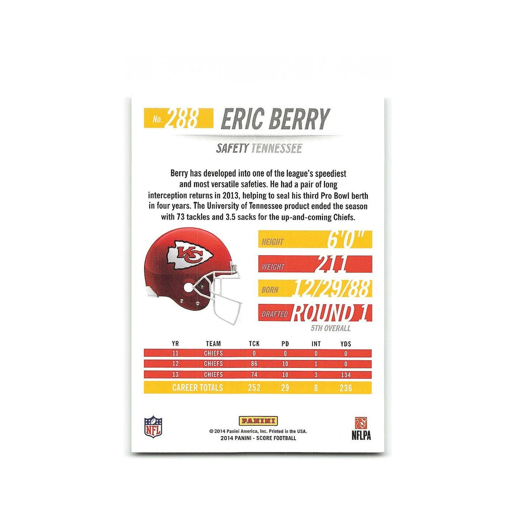 Eric Berry 2014 Score #288 Kansas City Chiefs Football Card NM