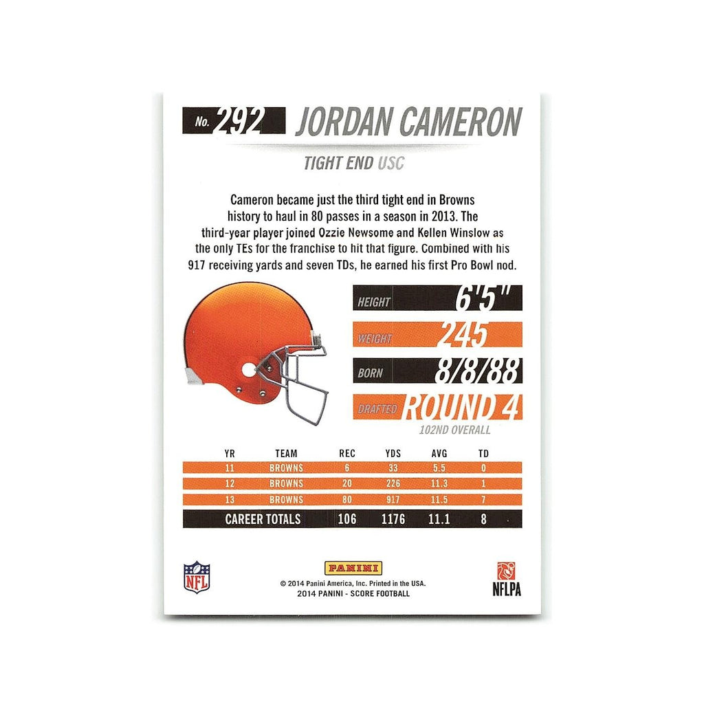 Jordan Cameron 2014 Score #292 Cleveland Browns Football Card NM
