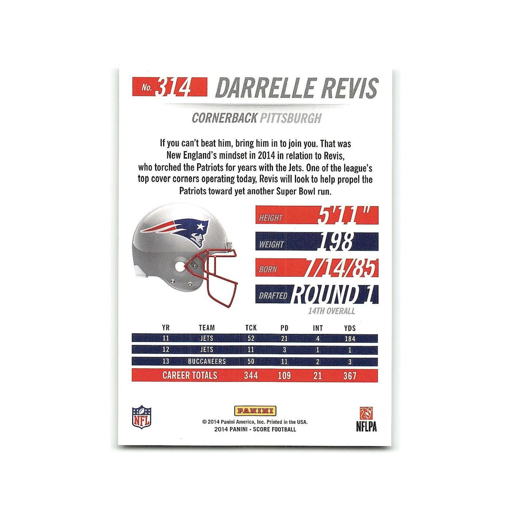 Darrelle Revis 2014 Score #314 New England Patriots Football Card NM
