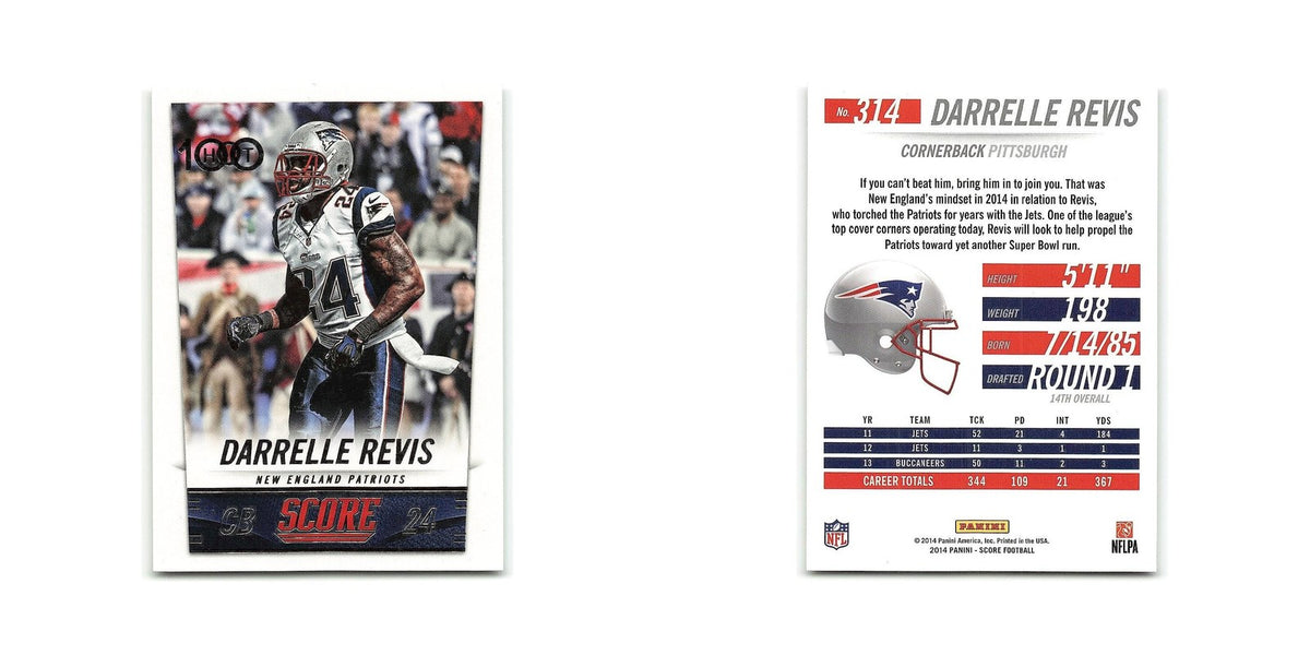 Darrelle Revis 2014 Score #314 New England Patriots Football Card NM
