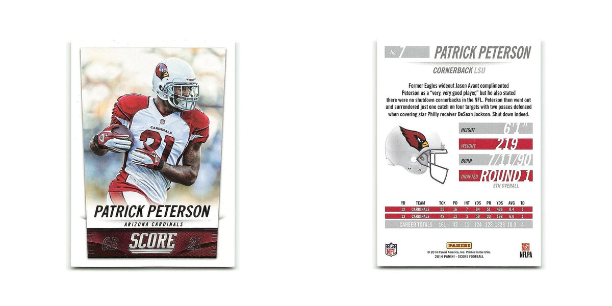 Patrick Peterson 2014 Score #7 Arizona Cardinals Football Card NM