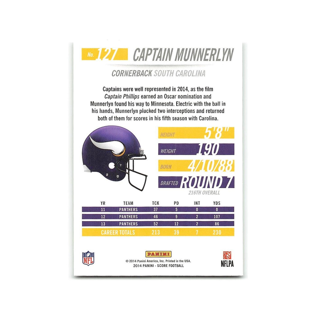 Captain Munnerlyn 2014 Score #127 Minnesota Vikings Football Card NM
