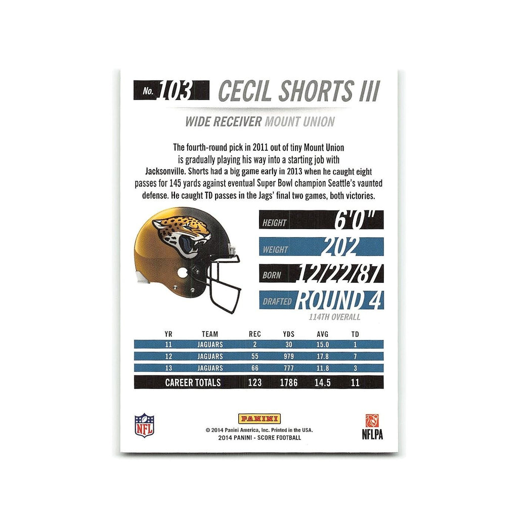 Cecil Shorts 2014 Score #103 Jacksonville Jaguars Football Card NM