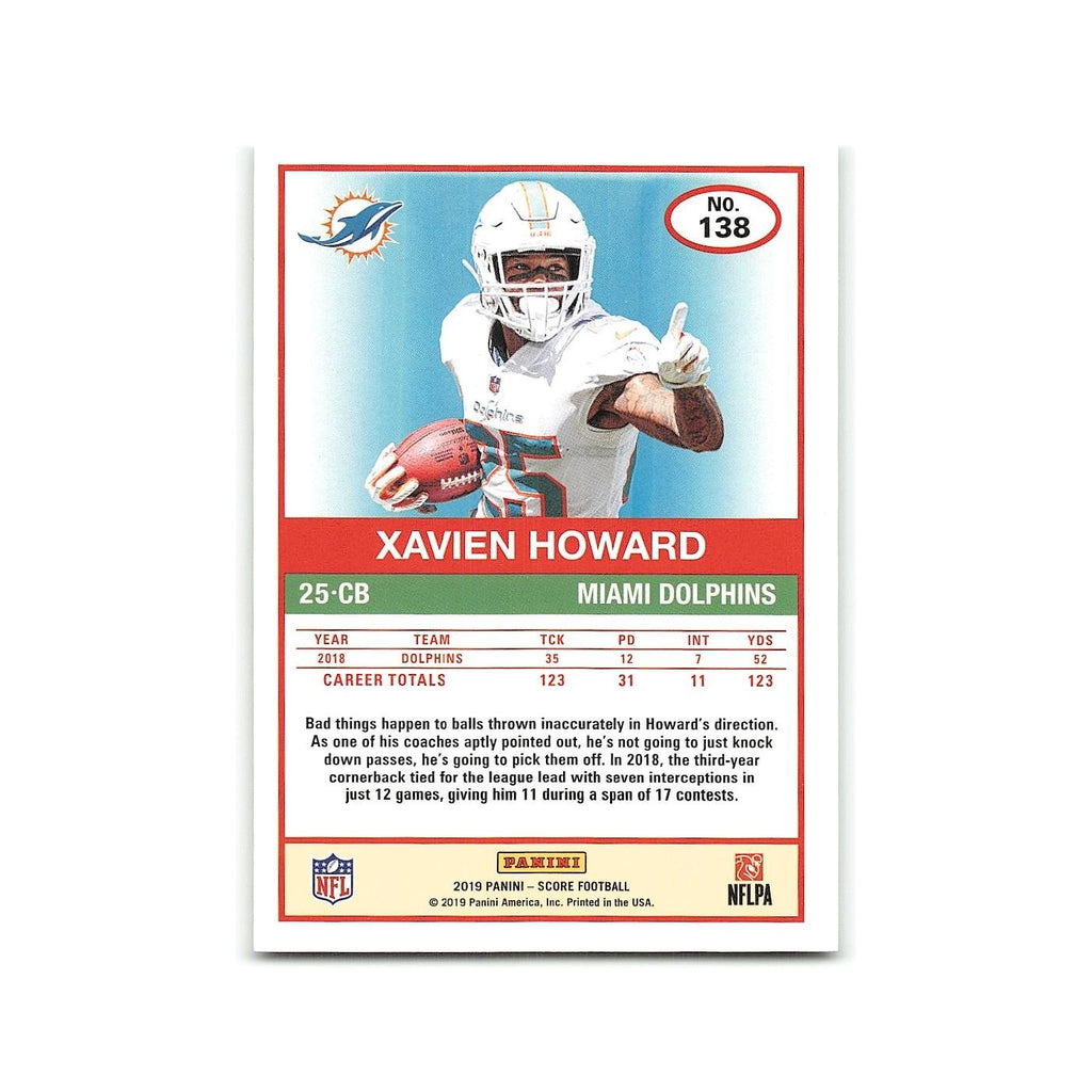 Xavien Howard 2019 Score #138 Miami Dolphins Football Card NM