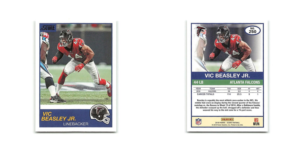 Vic Beasley Jr. 2019 Score #250 Atlanta Falcons Football Card NM