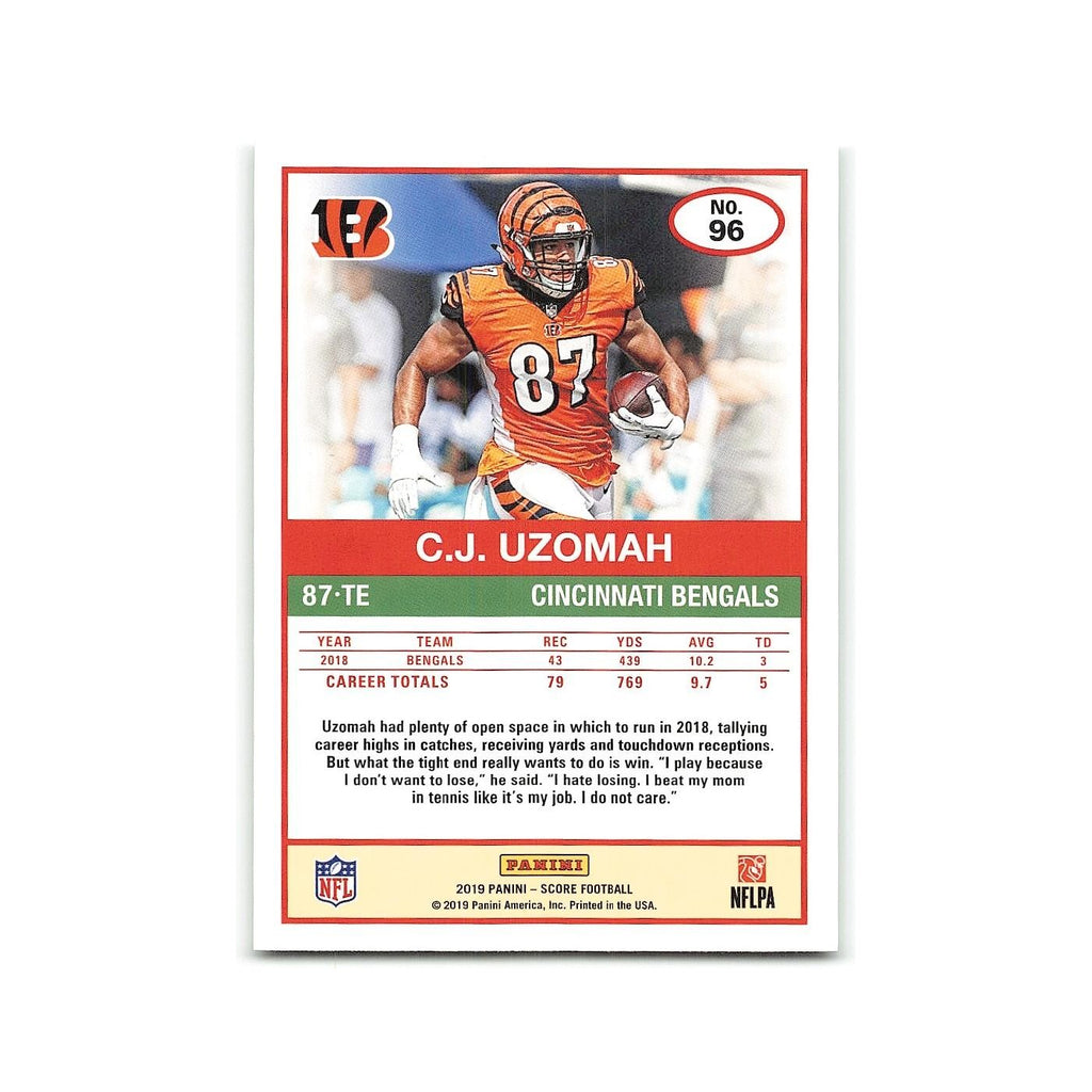 C.J. Uzomah 2019 Score #96 Cincinnati Bengals Football Card NM