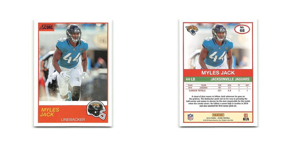 Myles Jack 2019 Score #68 Jacksonville Jaguars Football Card NM