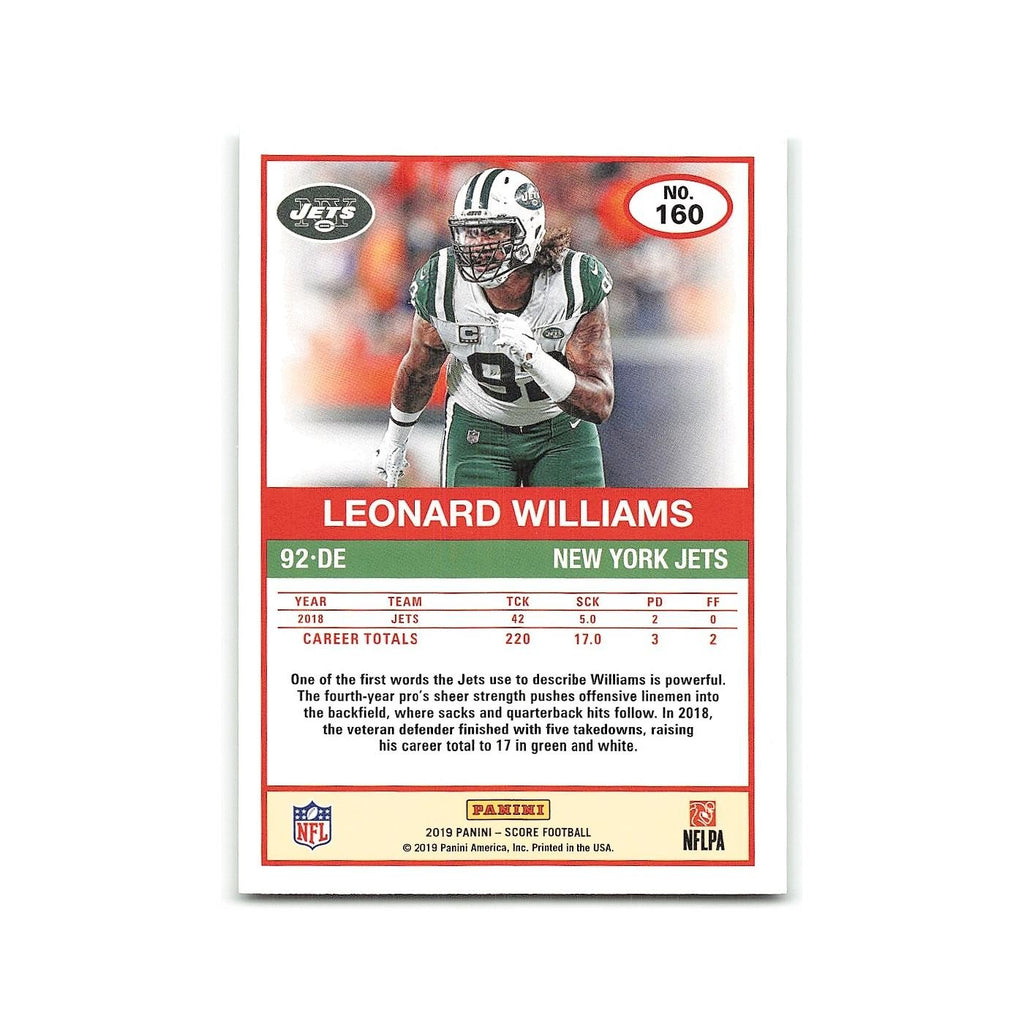 Leonard Williams 2019 Score #160 New York Jets Football Card NM
