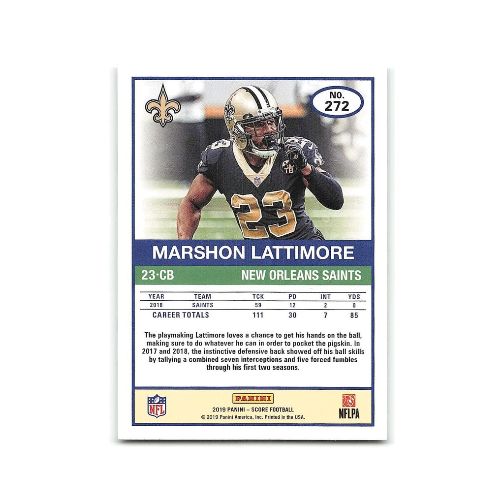 Marshon Lattimore 2019 Score #272 New Orleans Saints Football Card NM