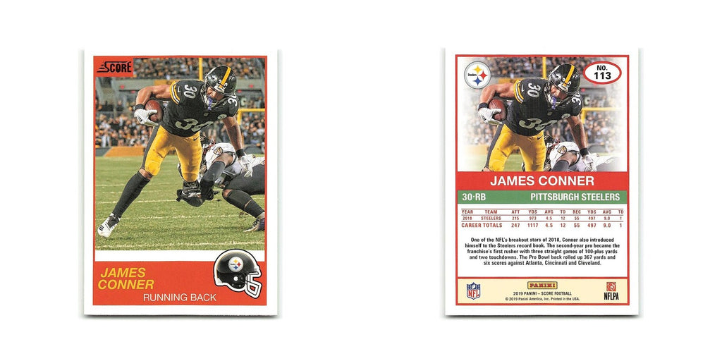 James Conner 2019 Score #113 Pittsburgh Steelers Football Card NM