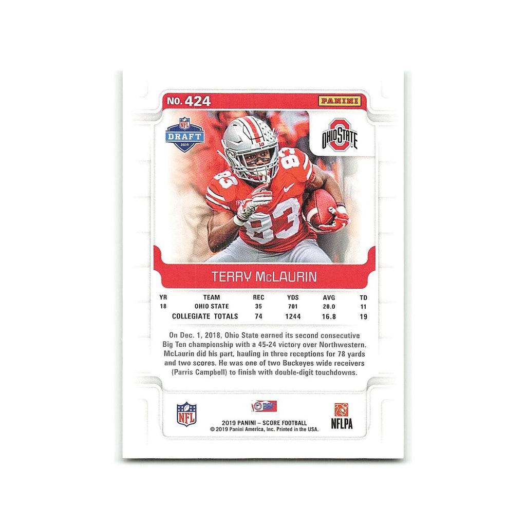 Terry McLaurin Rookie 2019 Score #424 Ohio State Buckeyes Football Card NM