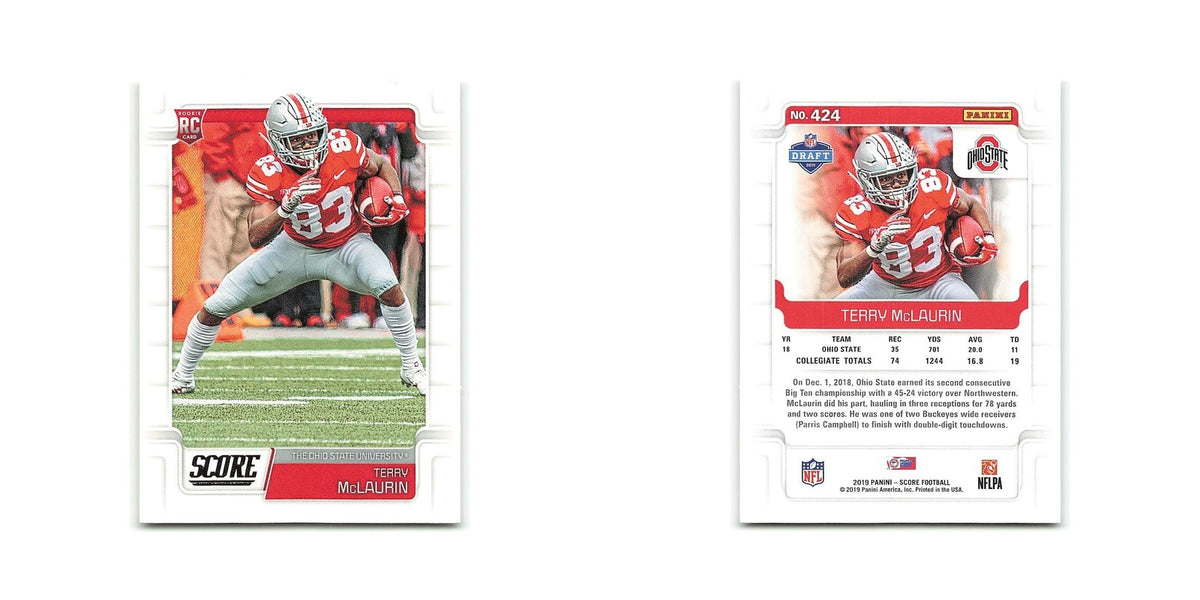 Terry McLaurin Rookie 2019 Score #424 Ohio State Buckeyes Football Card NM