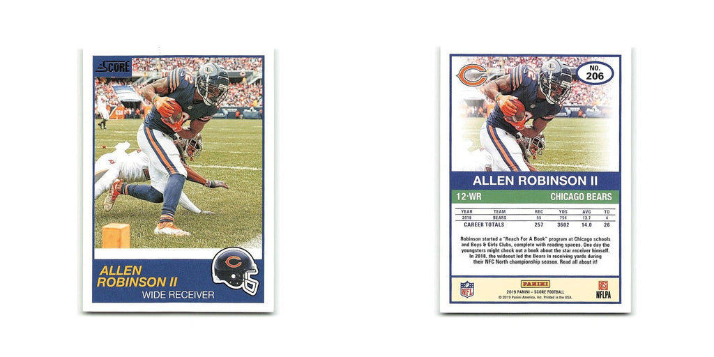 Allen Robinson II 2019 Score #206 Chicago Bears Football Card NM