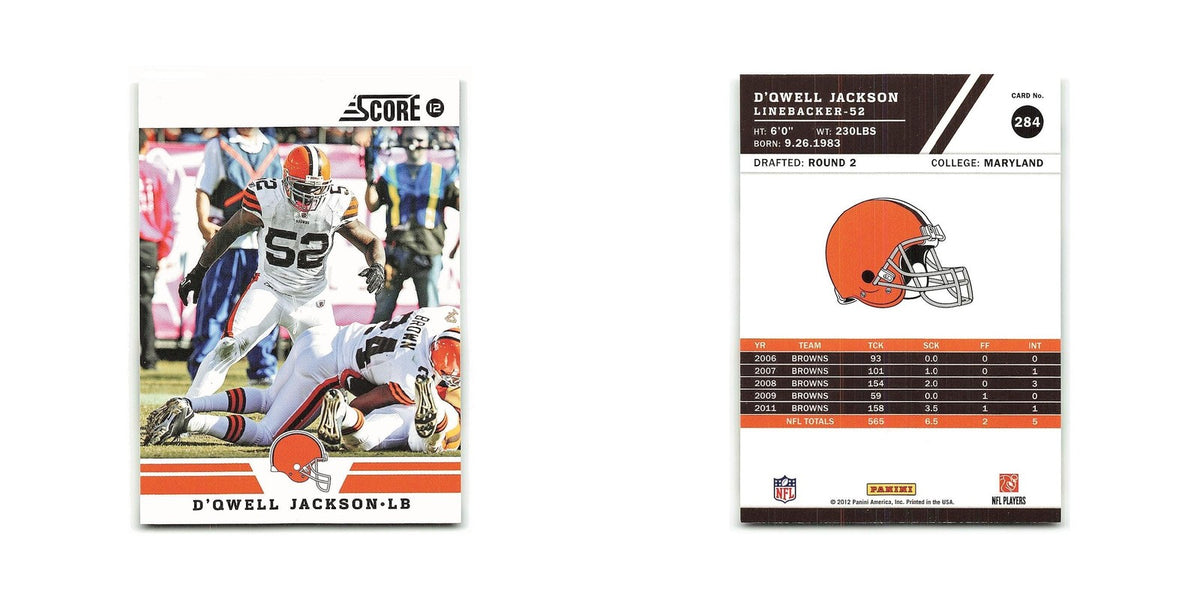 D'Qwell Jackson 2012 Score #284 Cleveland Browns Football Card NM