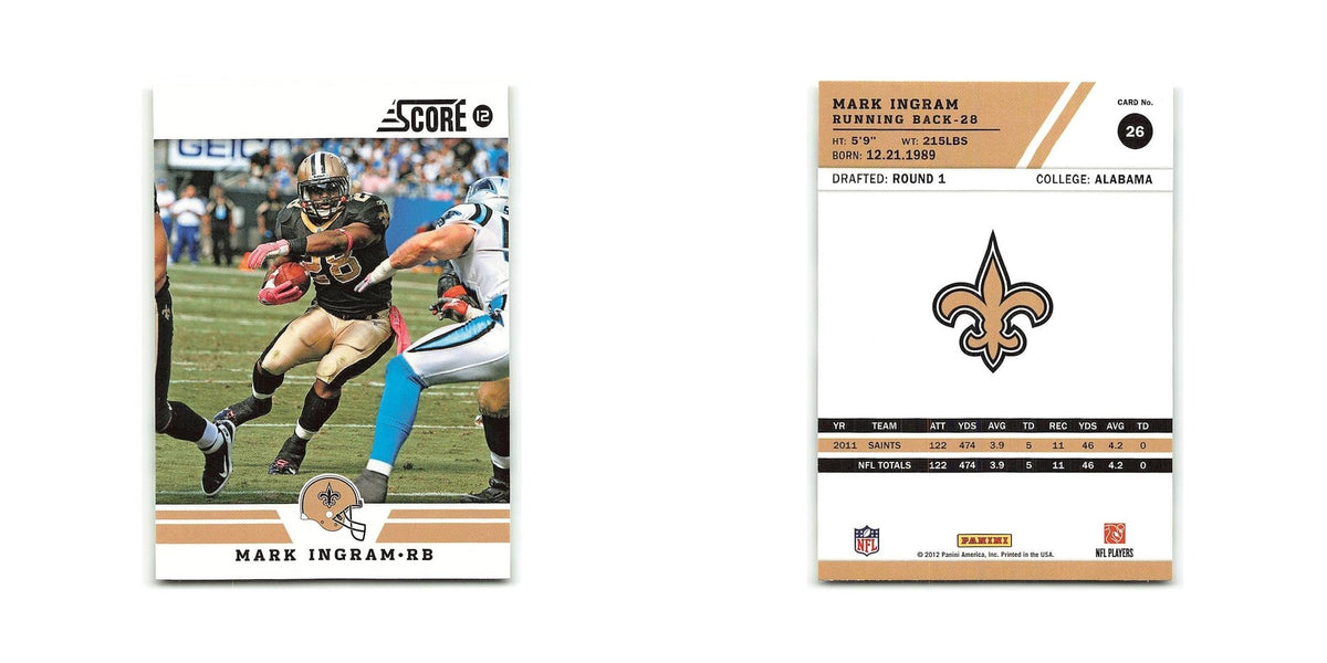 Mark Ingram 2012 Score #26 New Orleans Saints Football Card NM