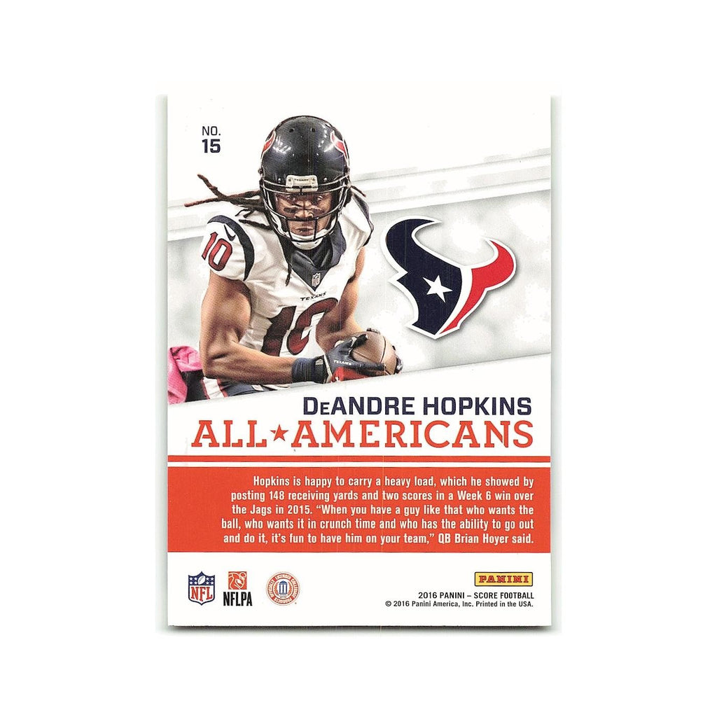 DeAndre Hopkins 2016 Score All-Americans Red #15 Houston Texans Football Card NM