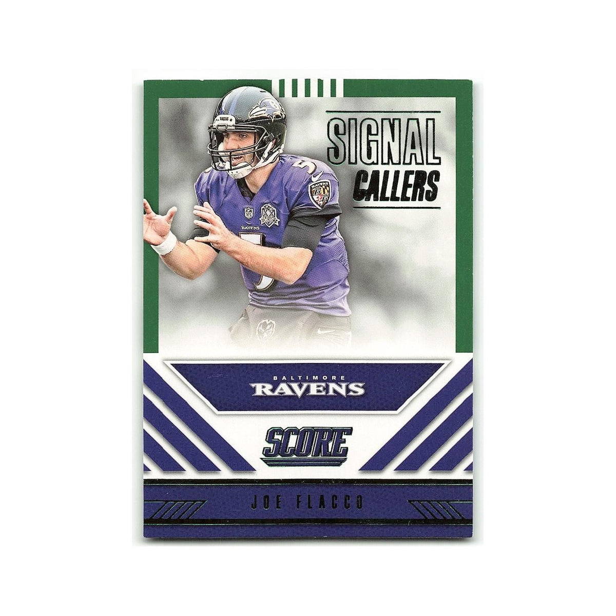 Joe Flacco 2016 Score Signal Callers Green #3 Baltimore Ravens Football Card NM