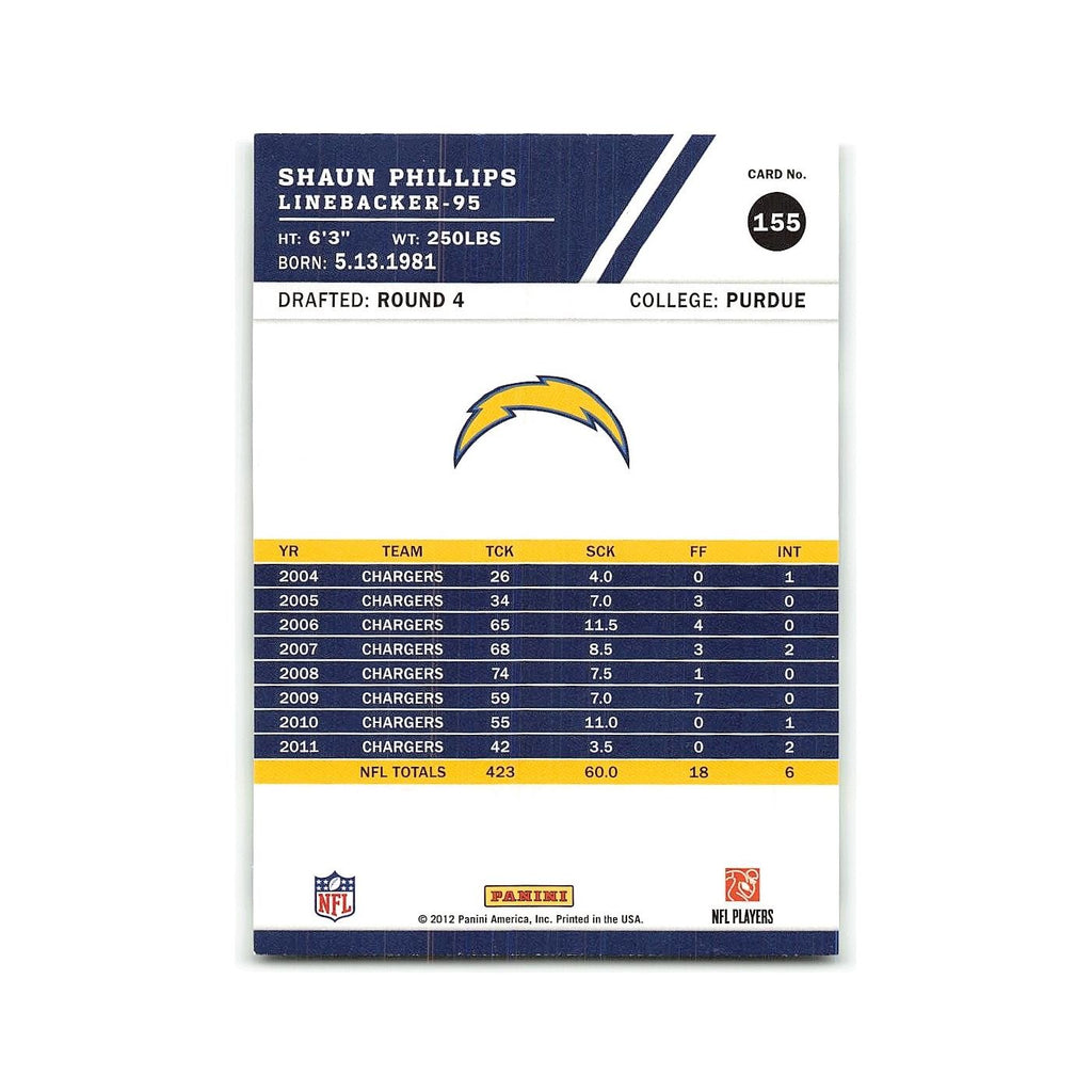 Shaun Phillips 2012 Score #155 San Diego Chargers Football Card NM
