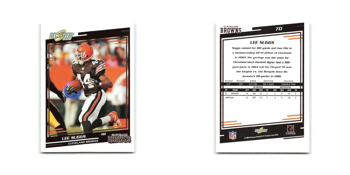 Lee Suggs 2004 Score #70 Cleveland Browns Football Card NM