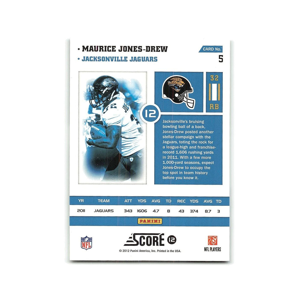 Maurice Jones-Drew 2012 Score Numbers Game #5 Jacksonville Jaguars NM