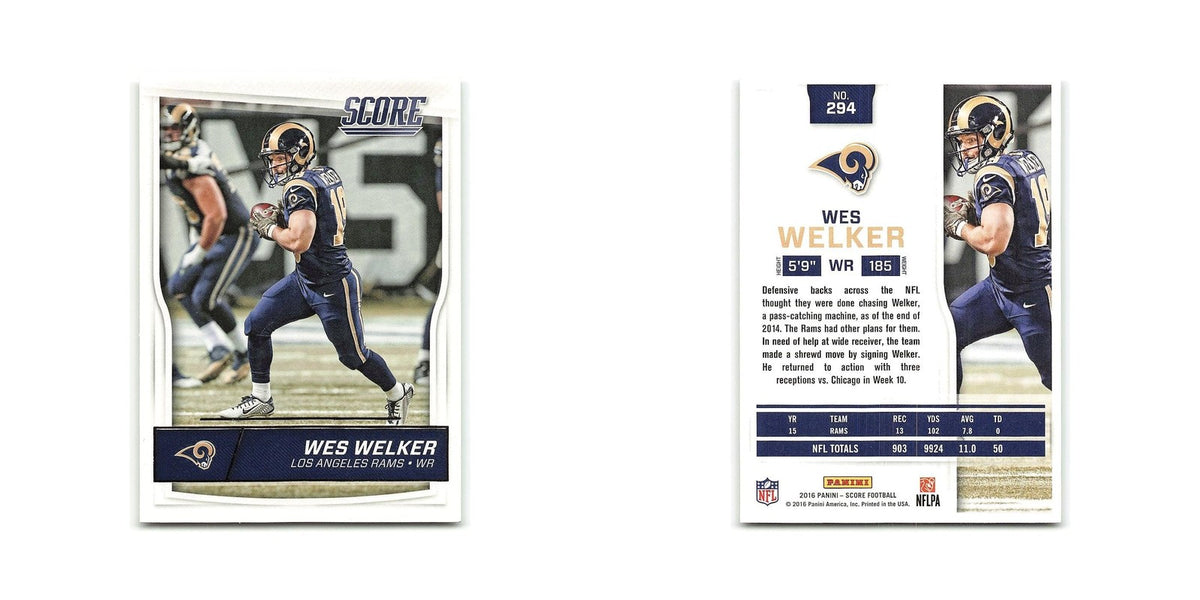 Wes Welker 2016 Score #294 Los Angeles Rams Football Card NM