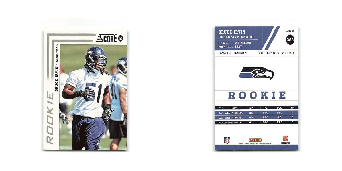 Bruce Irvin Rookie 2012 Score #388 Seattle Seahawks Football Card NM