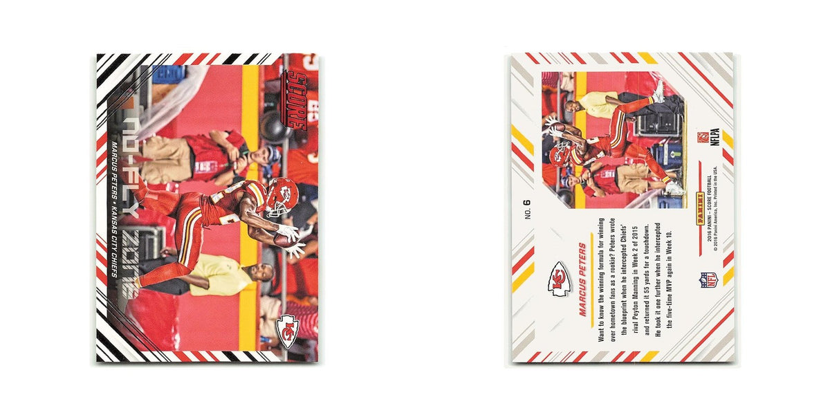 Marcus Peters 2016 Score No-Fly Zone #2 Kansas City Chiefs Football Card NM