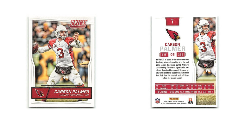 Carson Palmer Rookie 2016 Score #1 Arizona Cardinals Football Card NM