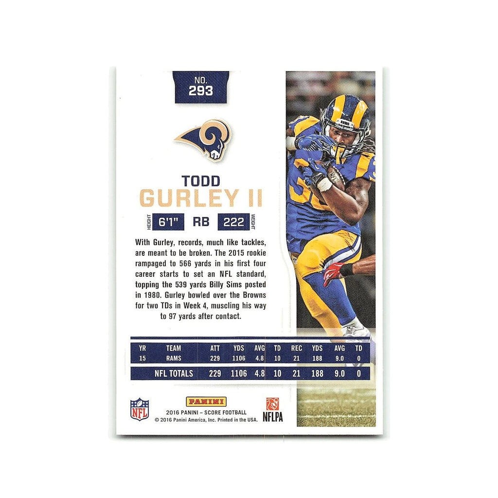 Todd Gurley II 2016 Score #293 Los Angeles Rams Football Card NM