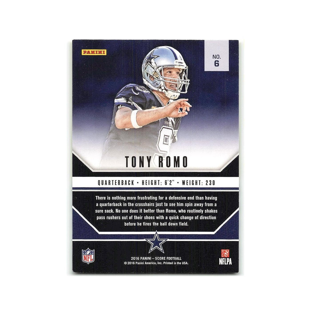 Tony Romo 2016 Score Signal Callers Gold #6 Dallas Cowboys Football Card NM