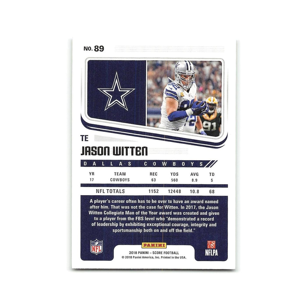 Jason Witten 2018 Score #89 Dallas Cowboys Football Card NM