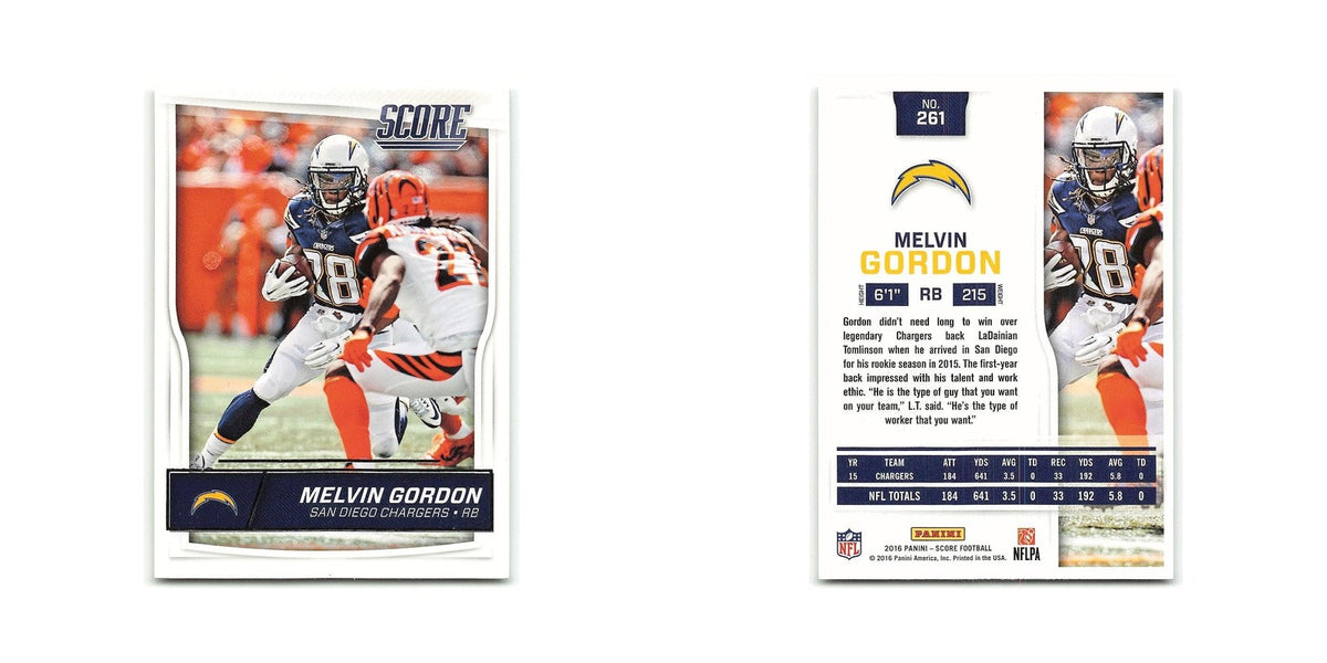 Melvin Gordon 2016 Score #261 San Diego Chargers Football Card NM