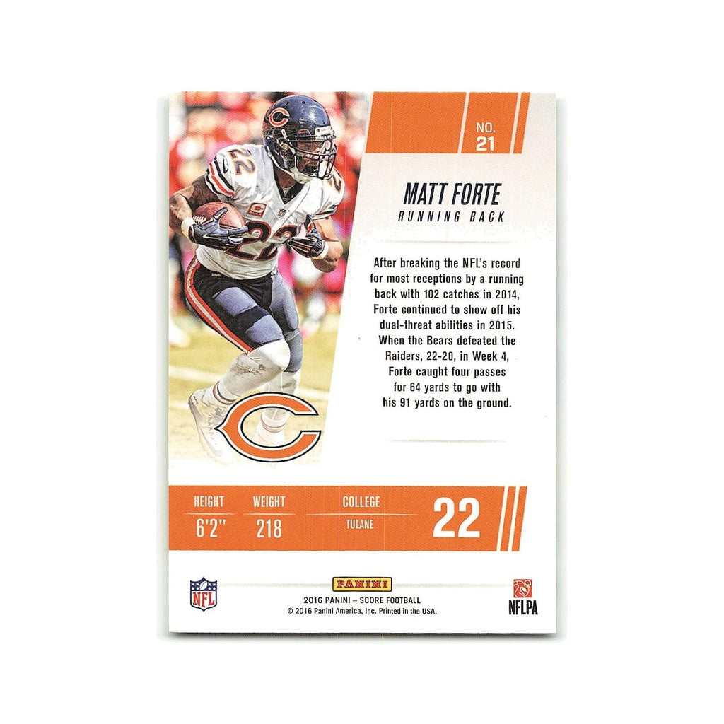 Matt Forte 2016 Score Franchise Gold #21 Chicago Bears Football Card NM