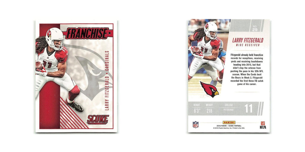 Larry Fitzgerald 2016 Score Franchise #29 Arizona Cardinals Football Card NM