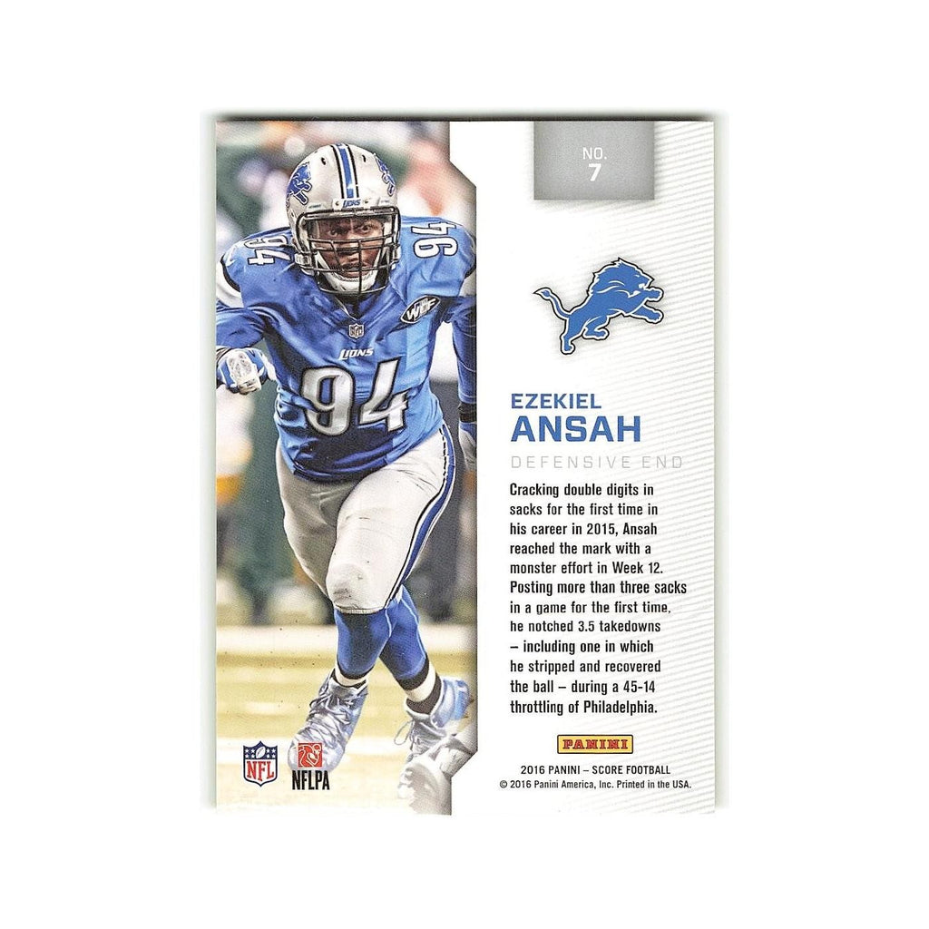 Ezekiel Ansah 2016 Sack Attack Gold #7 Detroit Lions Football Card NM
