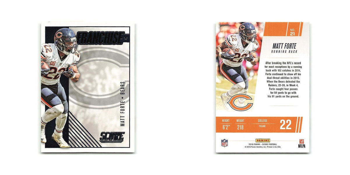 Matt Forte 2016 Score Franchise #21 Chicago Bears Football Card NM