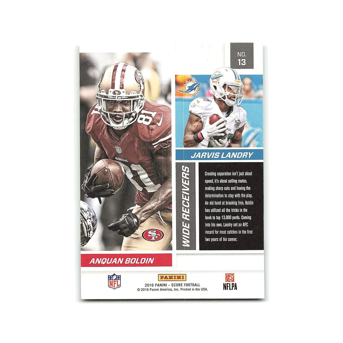 Jarvis Landry Anquan Boldin 2016 Score Reflections #13 NM