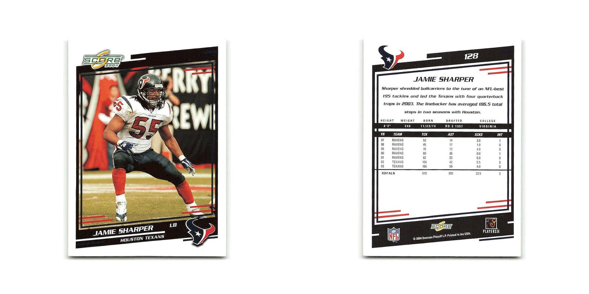 Jamie Sharper 2004 Score #128 Houston Texans Football Card NM