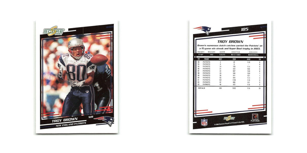 Troy Brown 2004 Score #185 New England Patriots Football Card NM
