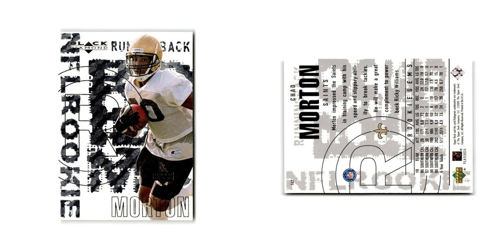 Chad Morton Rookie 2000 Upper Deck Black Diamond #142 New Orleans Saints NM
