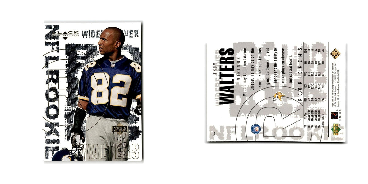 Troy Walters Rookie 2000 Upper Deck Black Diamond #124 Minnesota Vikings NM