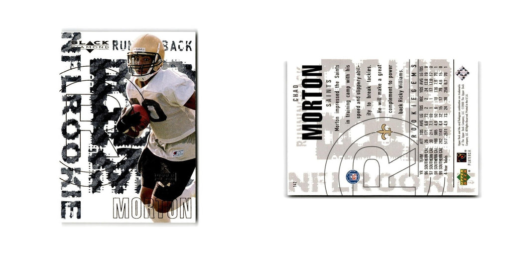 Chad Morton Rookie 2000 Upper Deck Black Diamond #142 New Orleans Saints NM