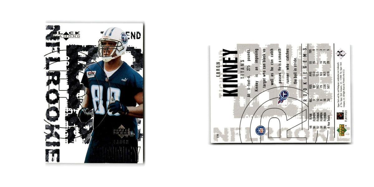 Erron Kinney Rookie 2000 Upper Deck Black Diamond #139 Tennessee Titans NM