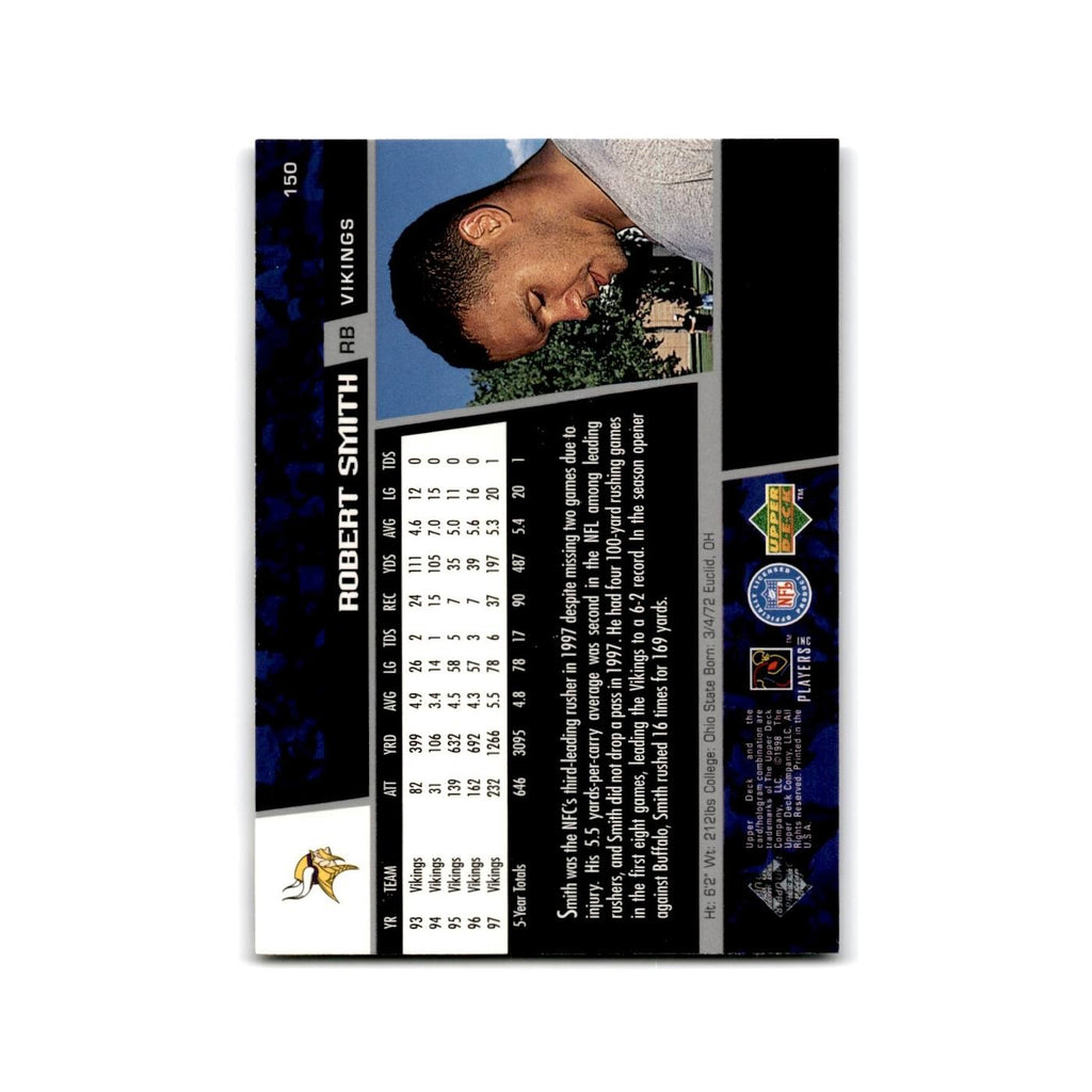 Robert Smith 1998 Upper Deck #150 Minnesota Vikings Football Card NM