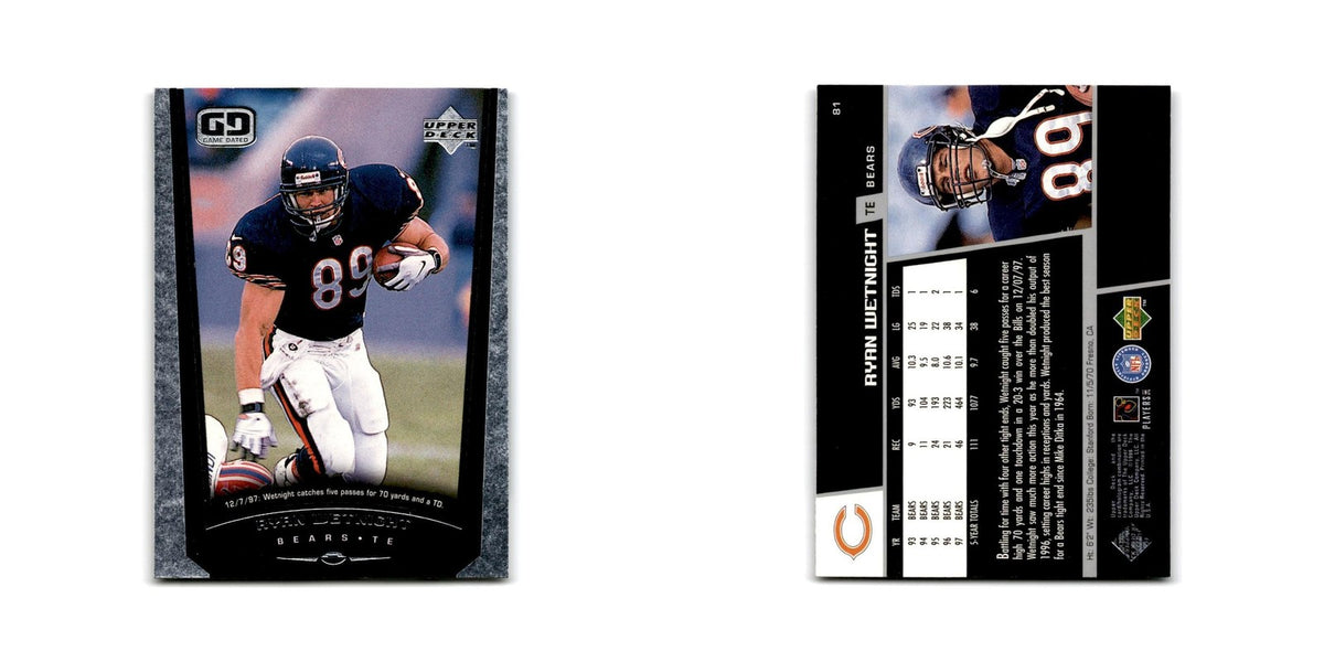 Ryan Wetnight 1998 Upper Deck Game Day #81 Chicago Bears Football Card NM