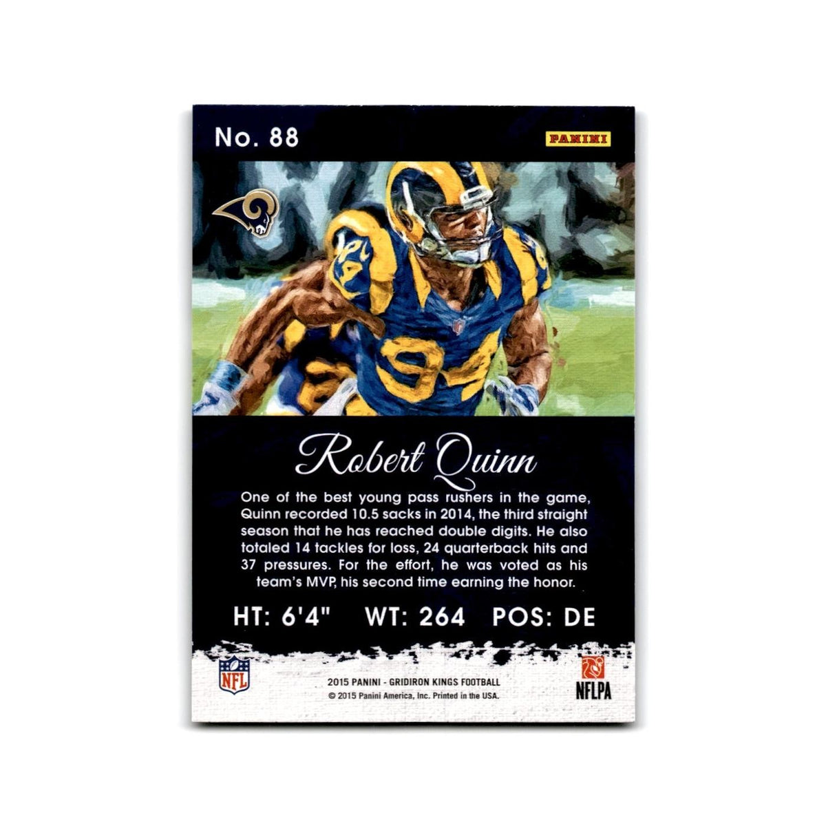 Robert Quinn 2015 Panini Gridiron Kings #88 St. Louis Rams Football Card NM