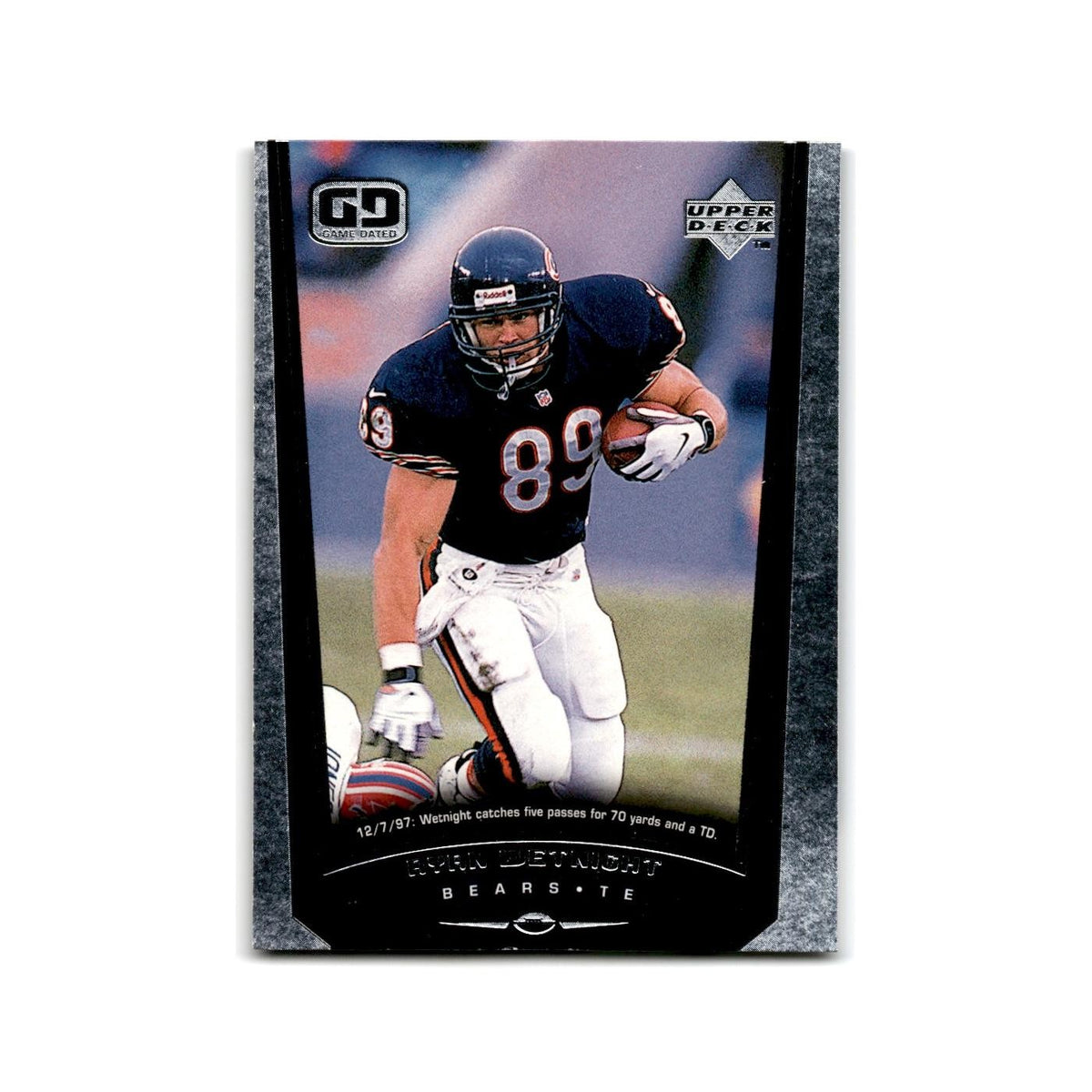 Ryan Wetnight Rookie 1998 Upper Deck Game Day #81 Chicago Bears Football Card NM