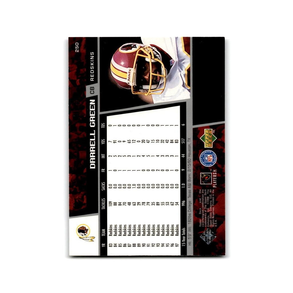 Darrell Green 1998 Upper Deck #250 Washington Redskins Football Card NM