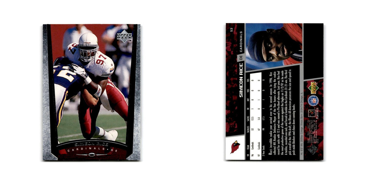 Simeon Rice 1998 Upper Deck #53 Arizona Cardinals Football Card NM