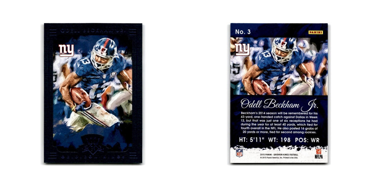 Odell Beckham Jr. 2015 Panini Gridiron Kings Blue Framed #3 New York Giants NM